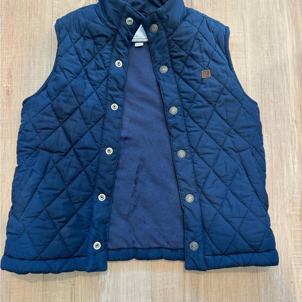 Janie and Jack Quilted Navy Vest Size 5-6 - Picture 1 of 3